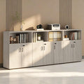 File Cabinet with Password Lock, Wood Lateral Filing Cabinet for Letter/A4 Files, 3 Drawer with Door, Printer Stand with Open Shelves for Home Office