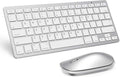 SPARIN Wireless Bluetooth Keyboard and Mouse for iPad (A16) 11th 10th Generation, iPad Air (13/11 inch), iPad Pro 13/12.9/11 inch, iPad 9th 8th Gen, iPad mini 7th -8.3 inch, Above iOS13- Silver White