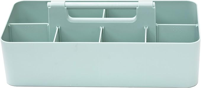 -Large Portable Caddy, DIY Dividers, 8 Compartments, School Office Supplies Home Business Organizer,Portable Basket with Handle Storage Organizer Modern Made in USA (6 PACK, Mint)