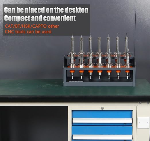 HSK 100 Tool Cart - CNC Tool Holder & Storage, Easy & Convenient, HSK100-8CAP