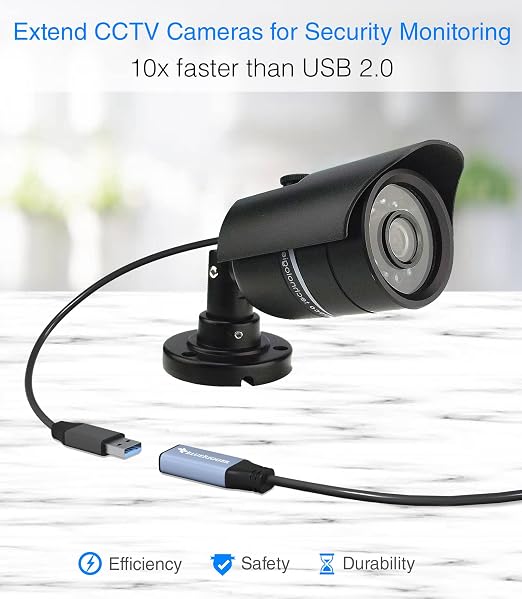BlueRigger USB 3.0 Extension Cable (15FT - 2 Pack, 5 Gbps, in-Wall CL3 Rated, Type A Male to Female Cord) - Short USB Repeater Extender for VR Headset, Printer, Hard Drive, Keyboard, Mouse, Xbox