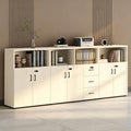 File Cabinet with Password Lock, Wood Lateral Filing Cabinet for Letter/A4 Files, 3 Drawer with Door, Printer Stand with Open Shelves for Home Office
