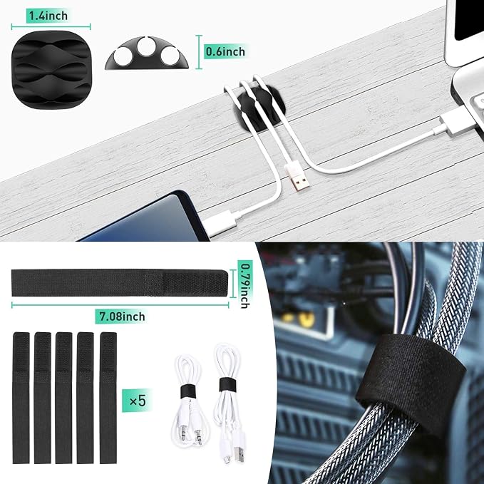 Updated Cable Raceway Kit - 31 (2X15.4) Inch Open Slot Wire Covers for Cords, Under Desk Cable Management System to Hide Under Desk/Tv/Computer/Net/Power Cords, (Pack 2)