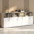 File Cabinet with Password Lock, Wood Lateral Filing Cabinet for Letter/A4 Files, 3 Drawer with Door, Printer Stand with Open Shelves for Home Office
