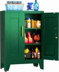 36 Inch Metal Tool Cabinet, 11.8" D x 23.6" W x 35.4" H, Lockable Steel Storage Cabinet with 2 Adjustable Shelves, Heavy-Duty Garage Storage Cabinet for Workshop, Basement, Office, White