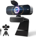 Webcam for pc, Camera for Computer/Laptop/Light Correction/Microphone, Web cam for Streaming/Gaming/Online Classes/Conferences/Video Callings,Updated HD 4K Webcam