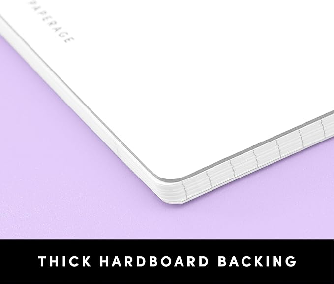 PAPERAGE Top Bound Spiral Notebook, 3 Pack, Lined Notepad, (Lavender/Blush/Light Grey), 70 Sheets (140 Pages) Per Notebook, Wide/Legal Ruled, 8.5 inches x 11 inches