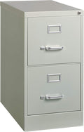 26.5 Inch Deep 2 Drawer, Letter Width, Metal Vertical File Cabinet for Home and Office, Light Gray