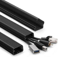 39in Cord Covers for Wires on Wall, YCLYC Wall Cord Cover, Large TV Cable Hider Wall Kit, Black TV Cord Hider for Wall Mounted TV, Electrical Cable Raceway Cord Organizer, 3 X L13in W1.2 H0.7