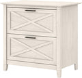 Bush Home Key West 2 Drawer Lateral File Cabinet in Linen White Oak, Document Storage for Home Office, Accent Chest with Drawers