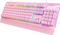 TECKNET Gaming Keyboard, USB Wired Computer Keyboard, 15-Zone RGB Illumination, IP32 Water Resistance, 25 Anti-ghosting Keys, All-Metal Panel (Whisper Quiet Gaming Switch)