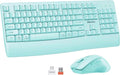 MEETION Wireless Keyboard and Mouse, Full-Sized Cordless Keyboard with Wrist Rest, 3 DPI Adjustable Mouse, 2.4GHz USB-A Receiver, Computer Keyboard for PC/Computer/Laptop/Windows/Mac, Blue
