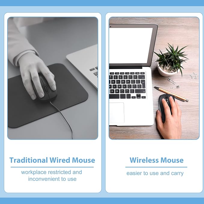 Macarrie 20 Pack Wireless Mouse for Laptop 1200dpi Wireless Computer Mouse Bulk with 6 Buttons Included USB Receiver Compatible with Windows, Pc, Computer