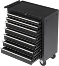 RYH 7 Drawers Rolling Tool Chest & Tool Box on Wheels | Heavy Duty Metal Cart with Ball Bearing Drawers | Fits US General Tool Box for Garage Storage (Black, 7 Drawers（29.6" H × 24.4" W × 13" D)