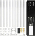 Cord Covers for Wires on Wall - 150in Cable Management Cable Hider - Cord Hiders for TV On Wall - Paintable Cable Concealer - Wire Covers for Cords - 10X (L16 x W1.1 x H0.55) - Large | White