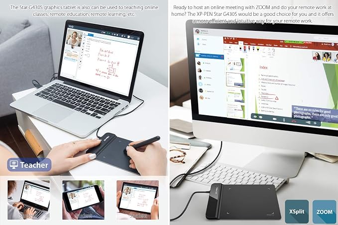 Drawing Tablet XPPen G430S OSU, Graphic Drawing Tablet with 8192 Levels Pressure Battery-Free Stylus, 4 x 3 inch Ultrathin, for OSU Game, Online Teaching Compatible with Window/Mac Black