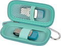 USB Flash Drive Case, SD Card Holder Compatible with Thumb Drive, Memory Cards, SDXC SDHC Storage Bag, Electronic Accessories Organizer for SanDisk for Samsung for Inland (Mint)