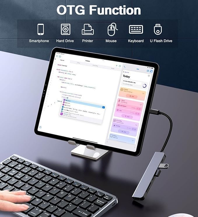 USB C Hub HDMI Adapter for Monitor, VIENON 9 in 1 USB Type C Laptop Docking Station with 4K HDMI, SD/TF Card Reader, 100W PD, Compatible for MacBook Pro, XPS Laptop (Supports DP ALT Mode)
