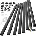 Yecaye 125in Cord Hider, Large Cord Covers for Wires on Wall, Cable Management Kit for Mount TVs, Wire Hider Cable Concealer for Home Office, W1.18in H0.6in, Black