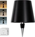 Wireless Bottle Lamp, 2025 New 3 Color Rechargeable Wine Bottle Lights for Bars Restaurants (Black, 1PC)