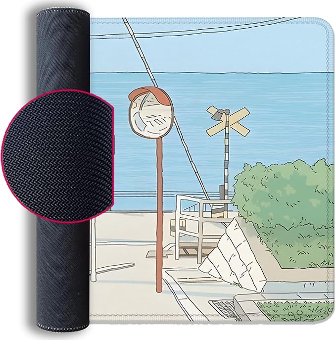 Cute Desk Mat Kawaii Anime Large Gaming Mouse Pad Cartoon Rabbit Desk Pad,Stitched Edges Non-Slip Waterproof Rubber Base Mous Mat for Office,Computer,Keyboard,Laptop and Home Desk Pad(27.5X11.8 in)
