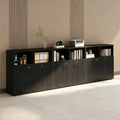 File Cabinet with Password Lock, Wood Lateral Filing Cabinet for Letter/A4 Files, 3 Drawer with Door, Printer Stand with Open Shelves for Home Office