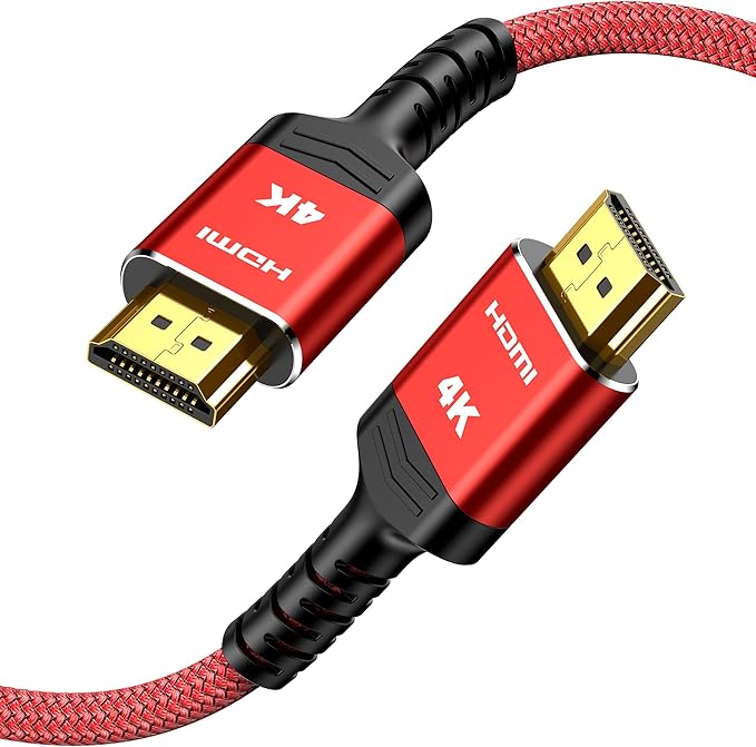 Highwings 4K Short HDMI 2.0 Cable 1.5FT/0.5m - 4K@60Hz HDR Braided HDMI Cord, 18Gbps High Speed with Ethernet/ARC, 3D, HDCP 2.2, ARC, Compatible for PS-5/4/3/4K HDTV/Monitor/Projector/Streaming Media