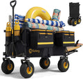 Sekey Heavy Duty Beach Wagon with 9" Big Sand-Proof Wheels, 300L Oversized Foldable Beach Cart with Cooler| Adjustable Handle & Balloon Tires for Sand, Camping,Vacation