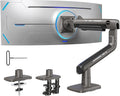 HUANUO TitanLift Heavy Duty Monitor Arm for Screens up to 49", Holds 44 lbs, Aluminum Ultrawide Screen Monitor Mount, Fully Adjustable Single Gaming Desk Mount with Dual C-Clamp, Max VESA 100x100mm