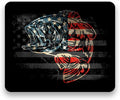 American Flag Large mouth bass Mouse pad, Bass Fisherman Office Decor