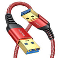 AINOPE USB to USB Cable, 6.6FT*1Pack USB 3.0 A to A Male to Male Cable [Never Rupture] Double End Type A Cord for Data Transfer, Compatible with Hard Drive Enclosures, Laptop Cooler, KVM, DVD Player