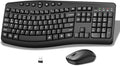 Wireless Keyboard and Mouse Combo, 2.4G Full Size Quiet Ergonomic Curved Keyboard for Natural Typing, 3-Level DPI Adjustable Silent Mouse for Windows, Mac OS, Desktop/Laptop/Office and Home (Black)