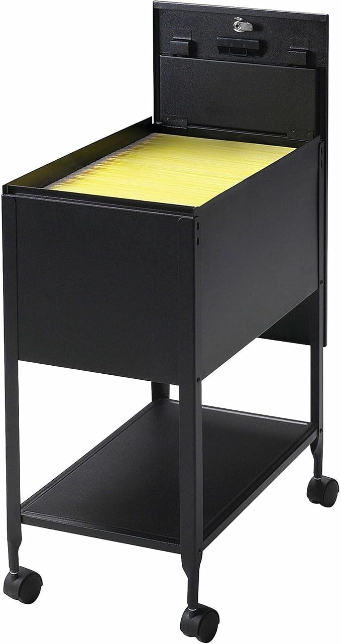Lorell Standard Lock Mobile File Black 28.35" x 16.54" x 6.50"