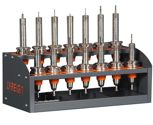 HSK 63 Tool Cart CNC， CNC Tool Holder on Desktop Randomly Placed， CNC Tool Carts Small， CNC Tool Cabinet， Easy and Convenient CNC Tool Storage CNC Tools Cart(CHSK63-14CAP)