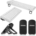 2PCS Plastic Portable Keyboard Riser, Mini Foldable Laptop Keyboard Stand with 2 Angle Settings and Self-Adhesive Foldable Feet, Adjustable Notebook Holder for Most Keyboards (Black)