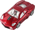 CHUYI Cool Sports Car Shaped Wireless Mouse 1600DPI Cordless Optical Mice with USB Receiver for Office School Home Travel, for PC Laptop Computer Gift (Red-1 Pack)