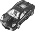 CHUYI Cool Sports 3D Car Shape Wireless Mouse Optical Cordless Mice with USB Receiver for Office School Home Travel for PC Laptop Computer Gift (Black-1 Pack)