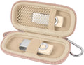 USB Flash Drive Case, SD Card Holder Compatible with Thumb Drive, Memory Cards, SDXC SDHC Storage Bag, Electronic Accessories Organizer for SanDisk for Samsung for Inland (Rose Gold)