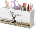 DILSJ Inspirational Donkey Pen Pencil Holder Organizer for Desk, Donkey Gifts for Women, Live Like Someone Left The Gate Open Wooden Box Signs for Home Office Desk Tabletop Decoration