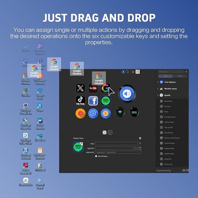 ActionRing Streaming Macro Keypad, Stream Controller Deck, Gaming Shortcut Keyboard, with 6 Customizable LCD Shortcut Keys, 3 Buttons and 3 Dials, Trigger Actions in OBS/Twitch/YouTube, For office workers and Content creaters,Windows 10/Mac14.0 (N3 Black)
