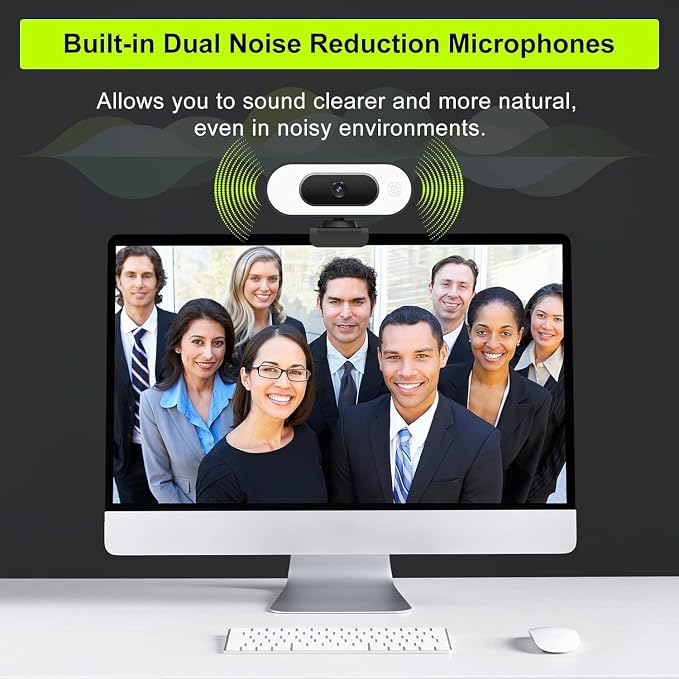 Webcam with Ring Light Microphone - Streaming Web Camera, 1080P Full HD Pro Camera for PC Mac Laptop Desktop, USB Computer Webcam with Privacy Cover and Tripod for Zoom Meeting Skype Teams Twitch