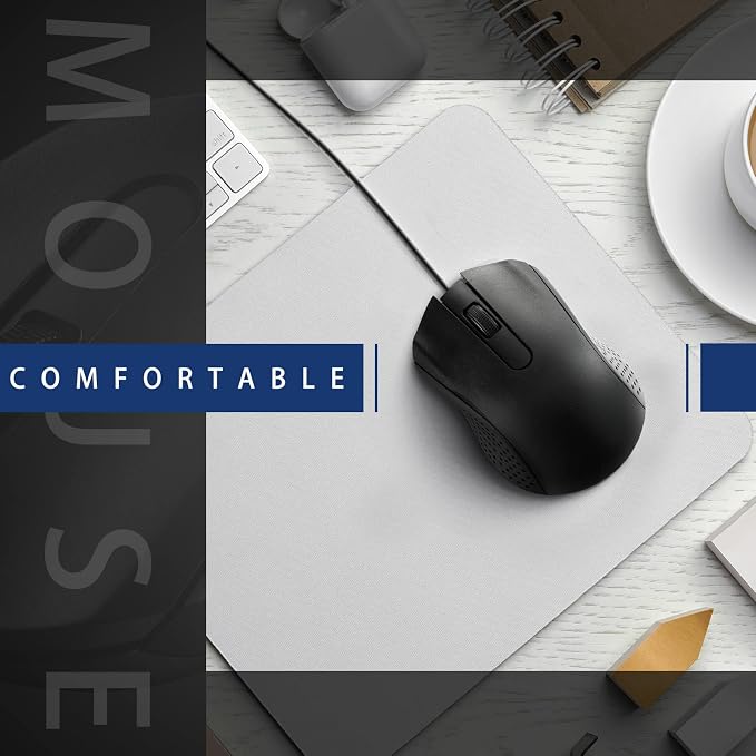 Hoteam 12 Pcs Wired Computer Mouse Bulk Cord USB Computer Mice Ergonomic Wired Mouse for Pcs, Computers, Laptops, Gaming Office Home Supplies(Black)