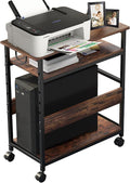 TooCust Computer Tower Stand, Computer & Machine Carts, Computers Towers Floor Stand, PC Towers Shelf, 3-Tier PC Tower Floor Stand with Side Shelf, Mobile Rolling CPU Holder Cart for Home Office