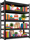 5 Tier Metal Bookshelf, Adjustable Tall Bookcase, Heavy Duty 3000 LBS Modern Deep Book Shelf, Bolt-Free Storage Shelves for Living Room, Home Office, Garage, 36" Wx 16" Dx 71.2" H