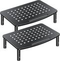 Zimilar 2 Pack Monitor Stands, 3 Height Adjustable Riser for Laptop, Printer, iMac, PC, Premium Metal Stand for 2 Monitors