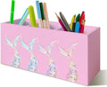 Mermaid Gifts for Girls Women, Pastel Mermaid Beach Pen Pencil Holder Organizer for Desk, Coastal Ocean Wooden Box Block Sign for Home Classroom Dorm Office Tabletop Decor（Pink）