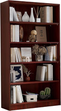Farini 60 Inch Tall Bookcase,5 Shelf Bookshelves,Adjustable Bookshelf for Home Office,Cherry