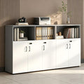 File Cabinet with Password Lock, Wood Lateral Filing Cabinet for Letter/A4 Files, 3 Drawer with Door, Printer Stand with Open Shelves for Home Office