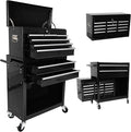 RYH 8 Drawers Rolling Tool Chest & Tool Box on Wheels | Heavy Duty Metal Cart with Ball Bearing Drawers | Fits US General Tool Box for Garage Storage (Black, 8 Drawers /43.1" H × 24.2" W)
