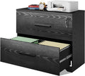 DEVAISE 2-Drawer Wood Lateral File Cabinet with Lock for Home Office, Black